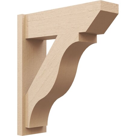 Ekena Millwork 8-in W x 26-in D x 30-in H Funston Slat Rough Cedar Woodgrain TimberThane Outlooker, Primed Tan OUTUR080X26X30FST24RCPR